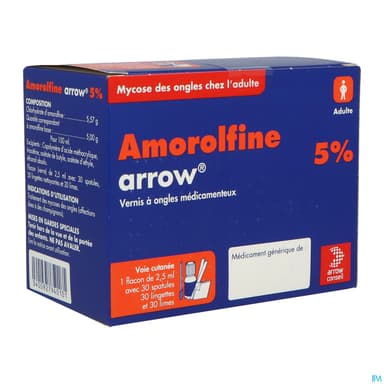AMOROLFINE 5% ARW VER 2,5ML 30SPAT