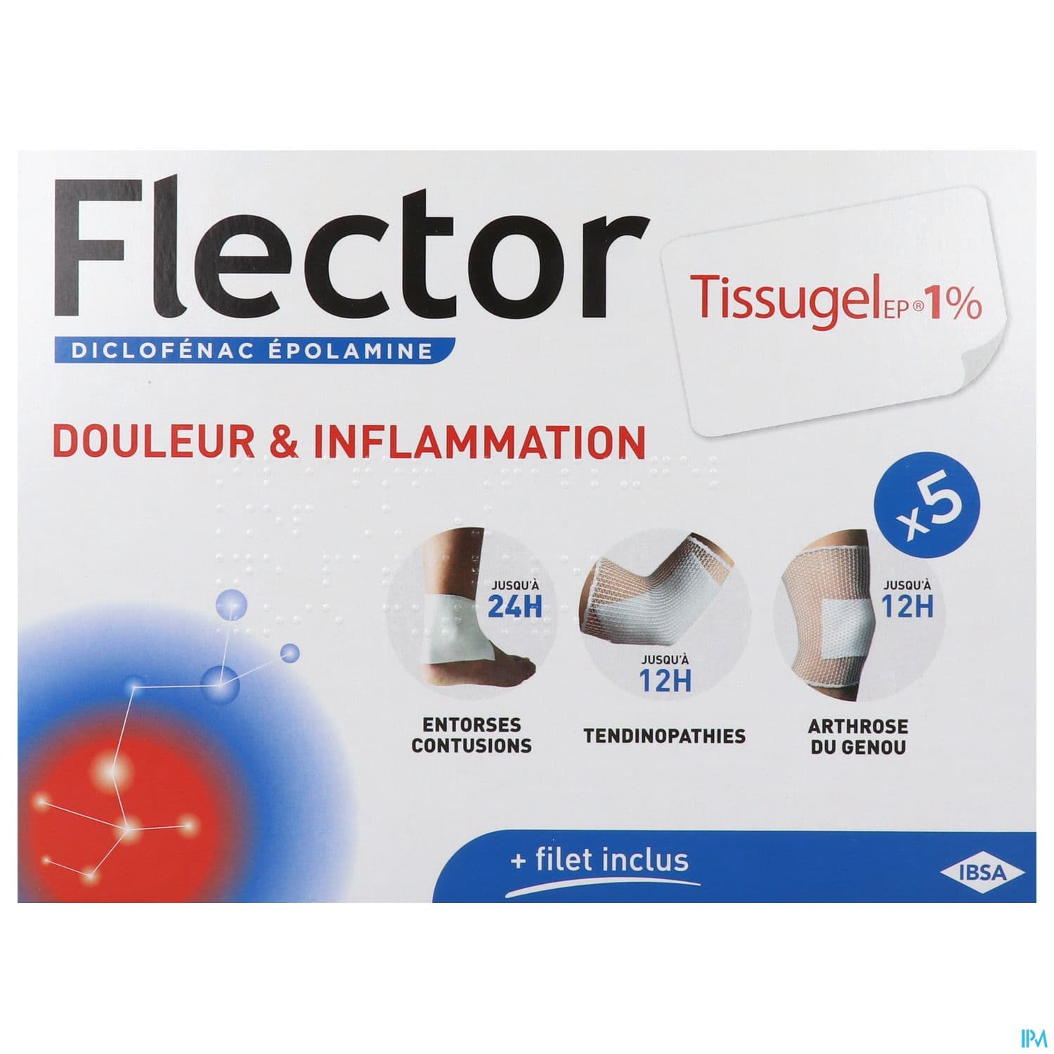 FLECTORTISSUGELEP 1% EMPLATRE 5