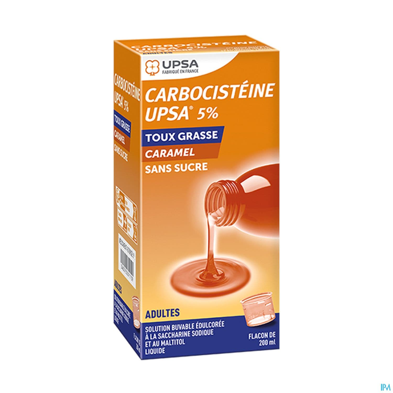 Carbocisteine Upsa 5% Ad Sirop Sans Sucre 200ml