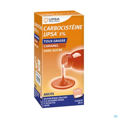 Carbocisteine Upsa 5% Ad Sirop Sans Sucre 200ml