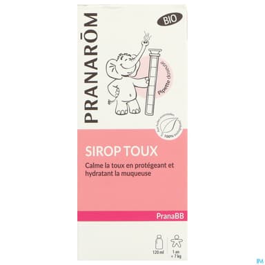 Pranarom Pranabb Sirop Gorge Toux Seche Sans Sucre Bio 120ml