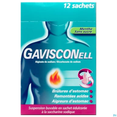Gavisconell Menthe Sans Sucre Susp Buvable Sachet 12