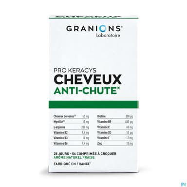 Granions Pro Keracys Cheveux Comprime A Croquer Antichute 56