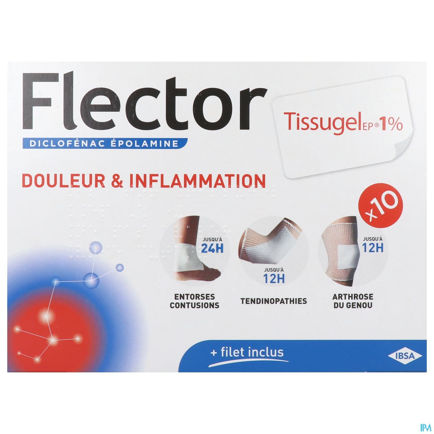FLECTORTISSUGELEP 1% EMPLATRE 10