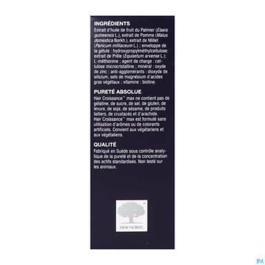 New Nordic Hair Croissance Max Gelule 60