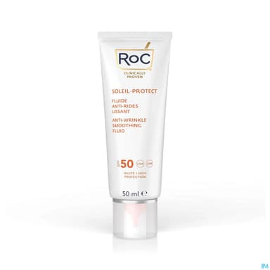 Roc Soleil Protect Visage Fluide Antirides Lissant Spf50+ 50ml