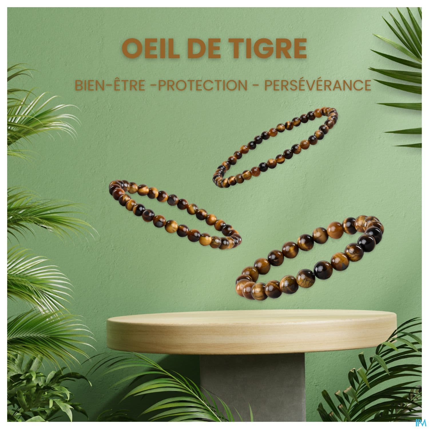 Pharmagem Bracelet Lithotherapie Oeil Du Tigre 4mm