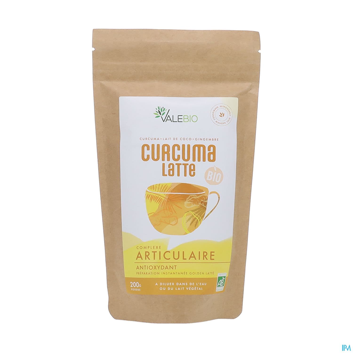 Valebio Nutricosmetique Curcuma Latte Bio 200g