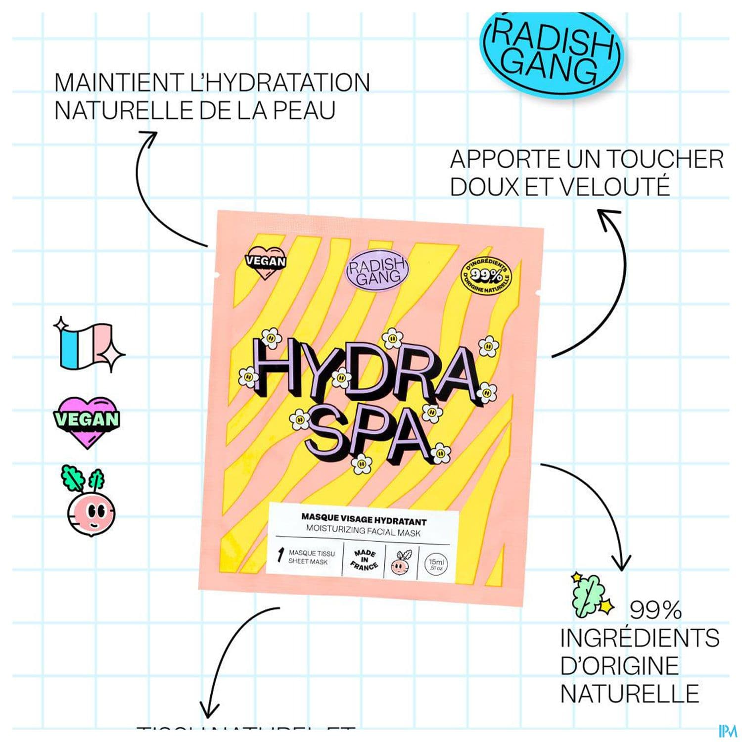 Radish Gang Hydra Spa Masque Tissu Hydratant 15ml