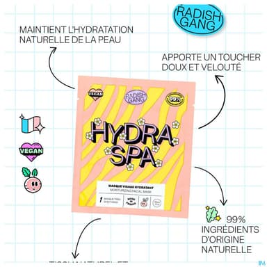 Radish Gang Hydra Spa Masque Tissu Hydratant 15ml