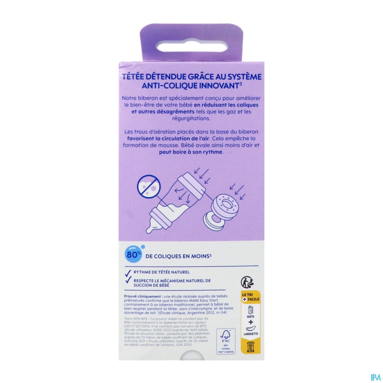 MAM BIB E ST A/COL OCEAN D1 160ML