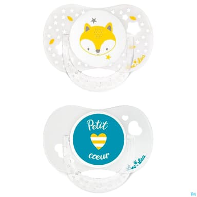 Luc Et Lea Sucette Anatomique Garcon Anneau 0/6m X2