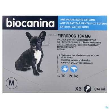 Fiprodog 134mg Spot On Chien Moyen X3