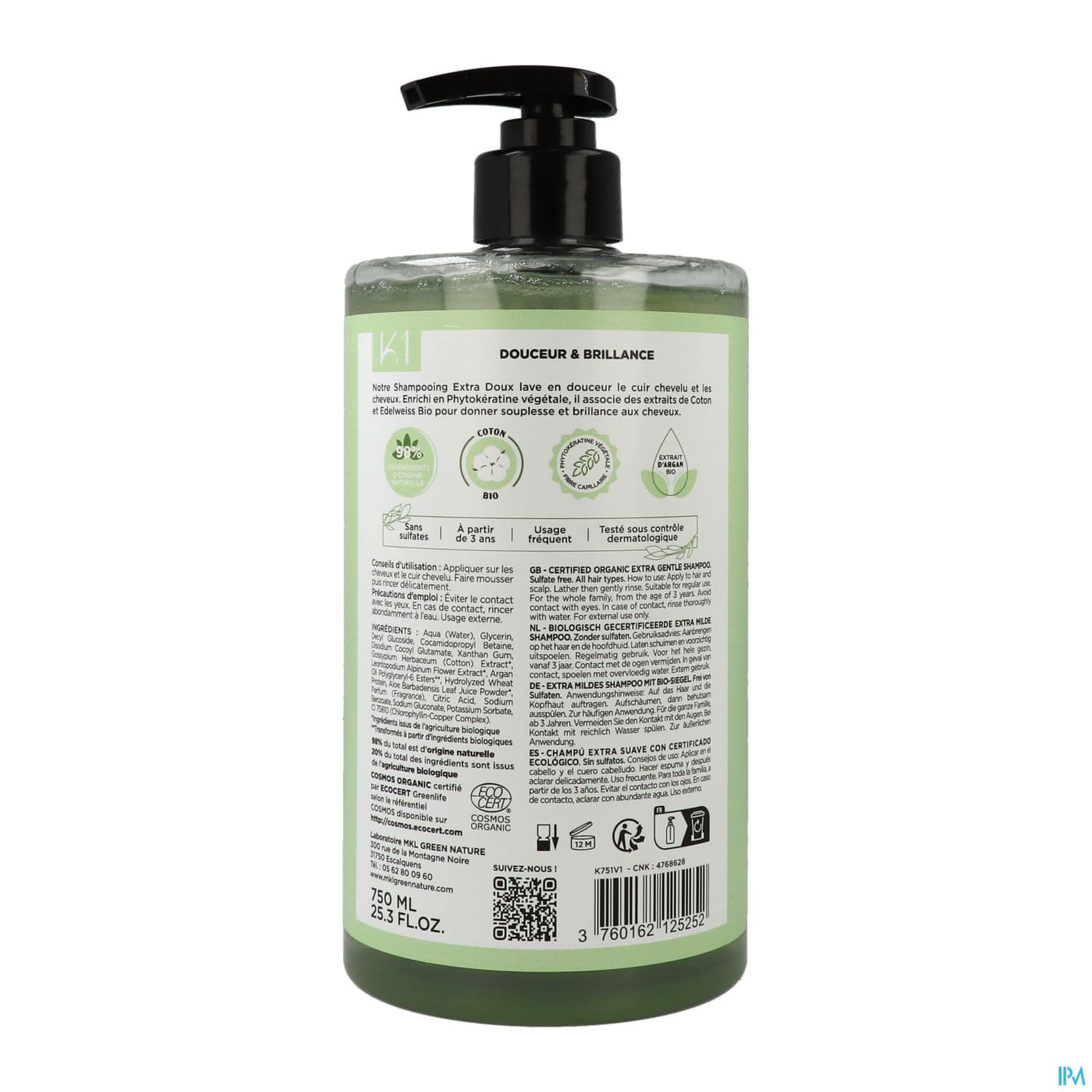 MKL SH DOUX BIO 750ML