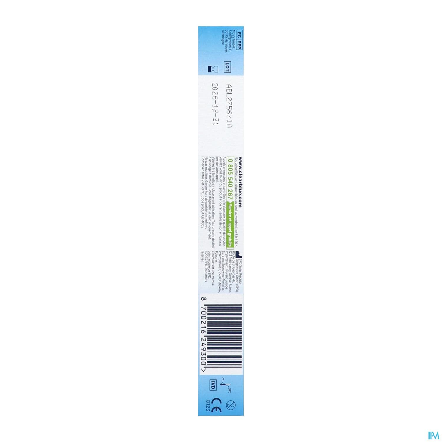 CLEARBLUE TEST GROSS DET ULT PREC2