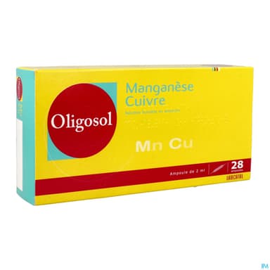 Oligosol Manganese Cuivre Solution Buvable Ampoule 2ml 28
