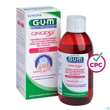 Gum Gingidex 0.12 Bain De Bouche Sans Alcool 300ml