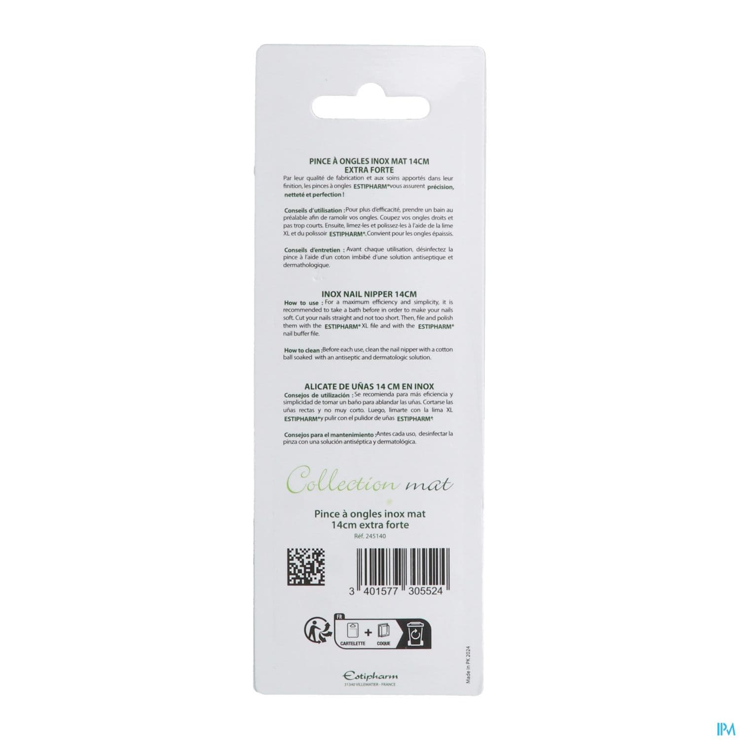 PINC/ONG ESTIPHARM INOX EX-FOR14CM