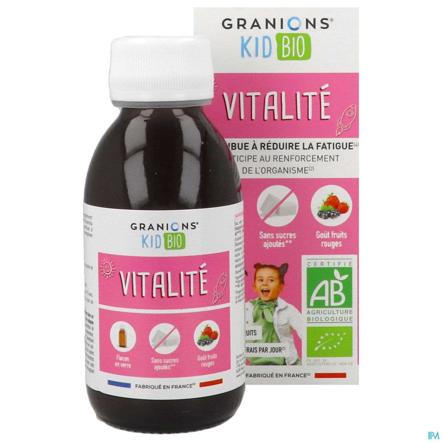 Granions Kid Bio Vitalite Solution Buvable Fruits Rouges 125ml