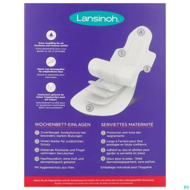 LANSINOH SERV MATERNITE X10