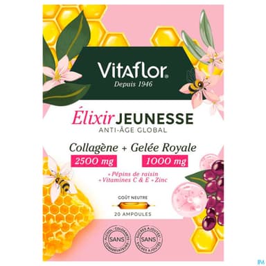 Vitaflor Gelee Royale Elixir Jeunesse Ampoule 15ml 20