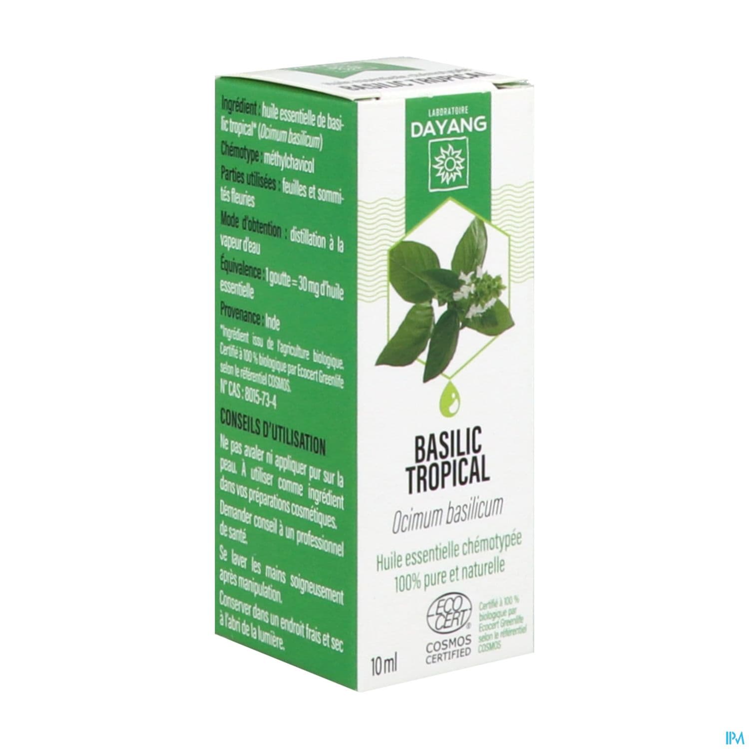 DAYANG HE BASILIC BIO 10ML — Pharmacie du stade