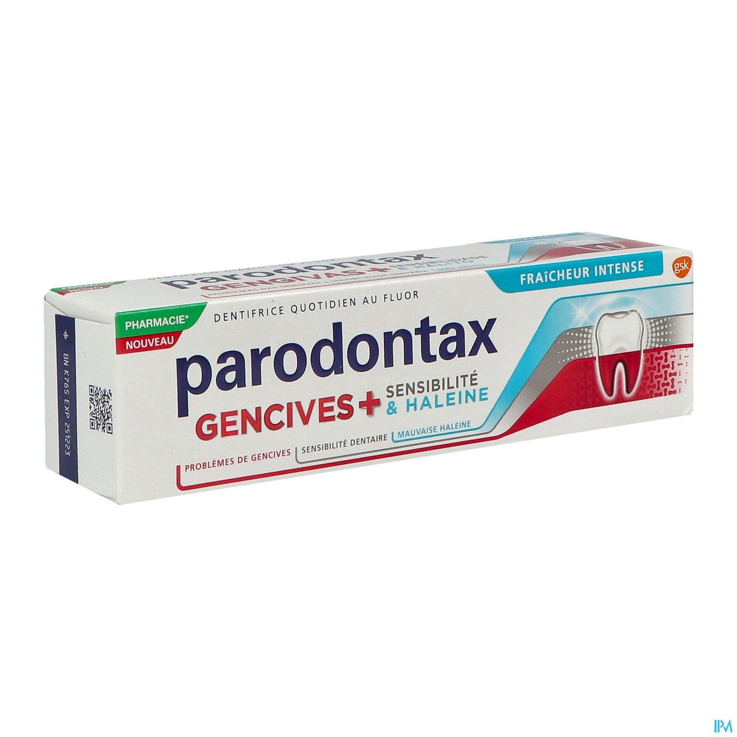 Parodontax Dentifrice Gencives + Sensibilite Haleine Fraicheur Intense 75ml