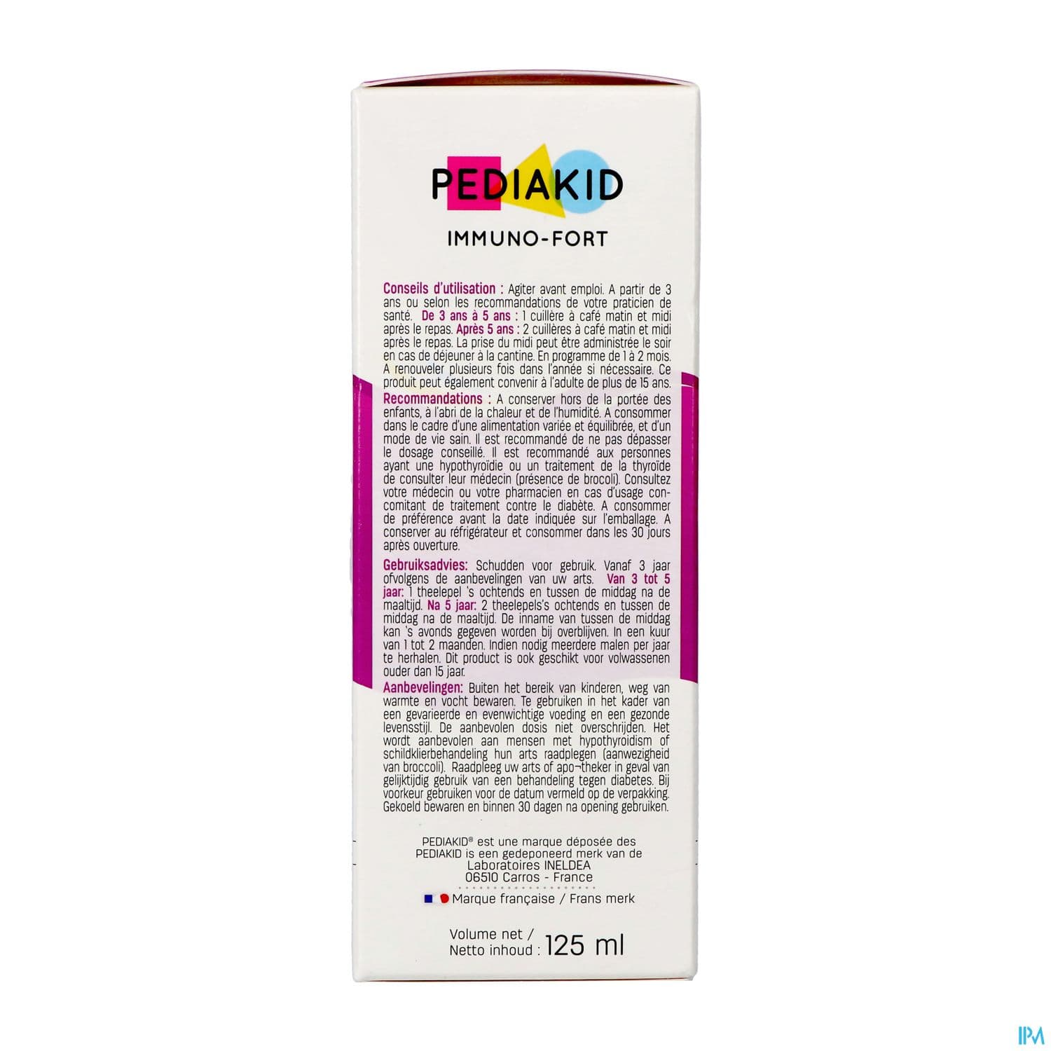 PEDIAKID IMMUNO FORT SP MYRT 125ML
