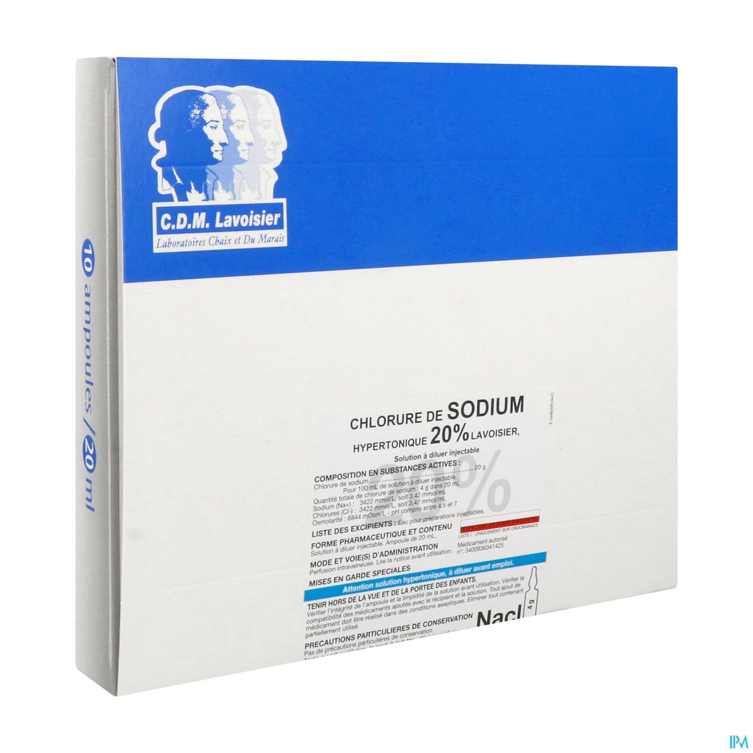 Lavoisier Sodium Chlorure 20% Solution Injectable 20ml 10