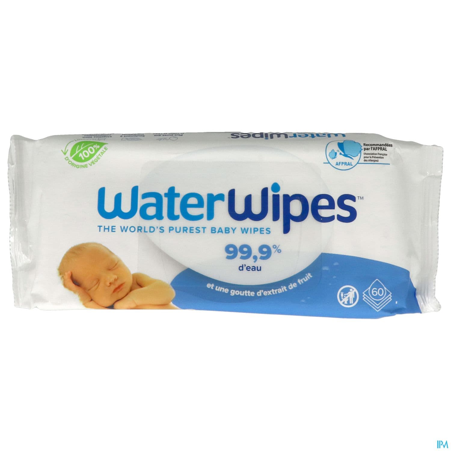 WATER WIPES LINGETTE COMPOST X60