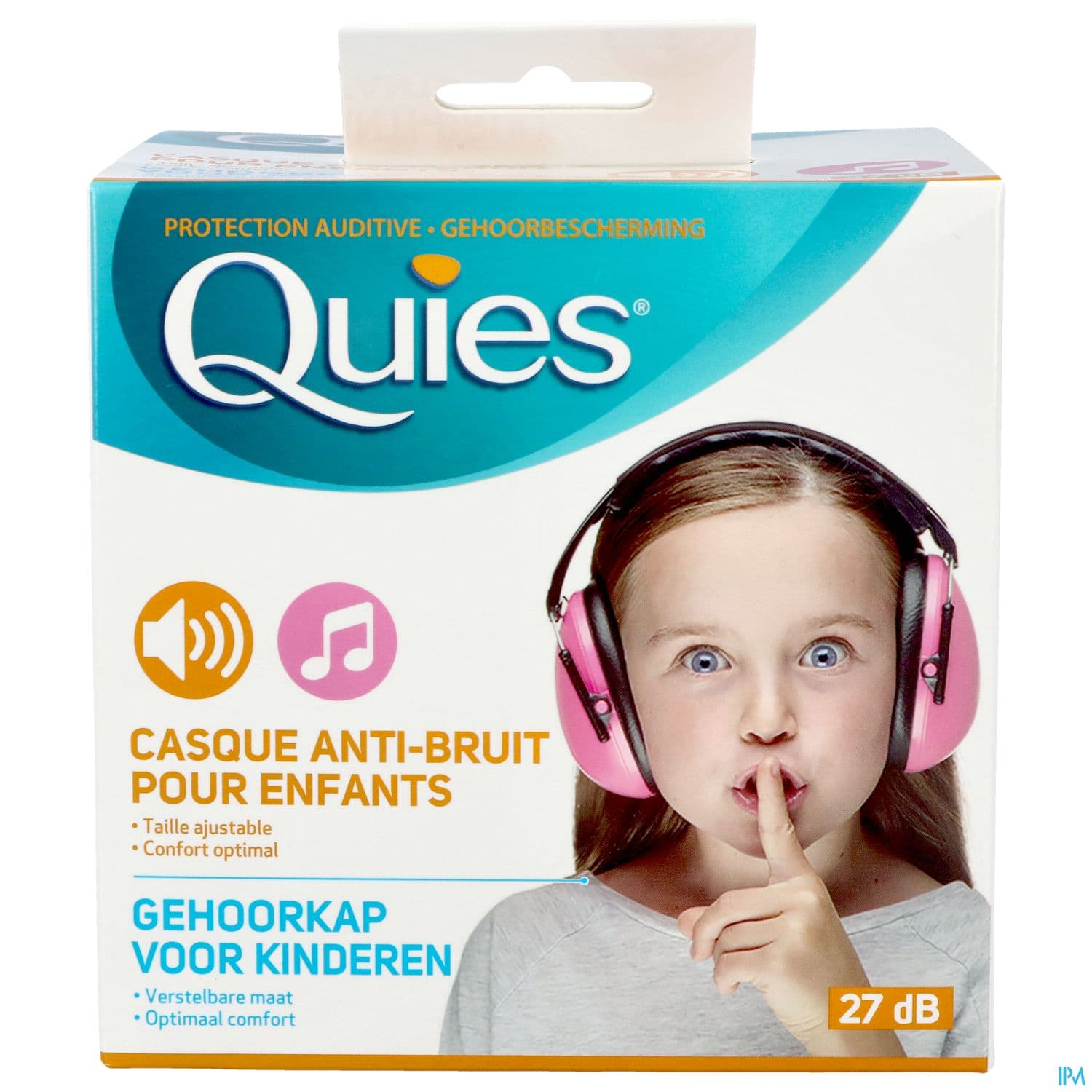 QUIES CASQUE ENF A/BRUIT ROSE