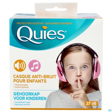 QUIES CASQUE ENF A/BRUIT ROSE