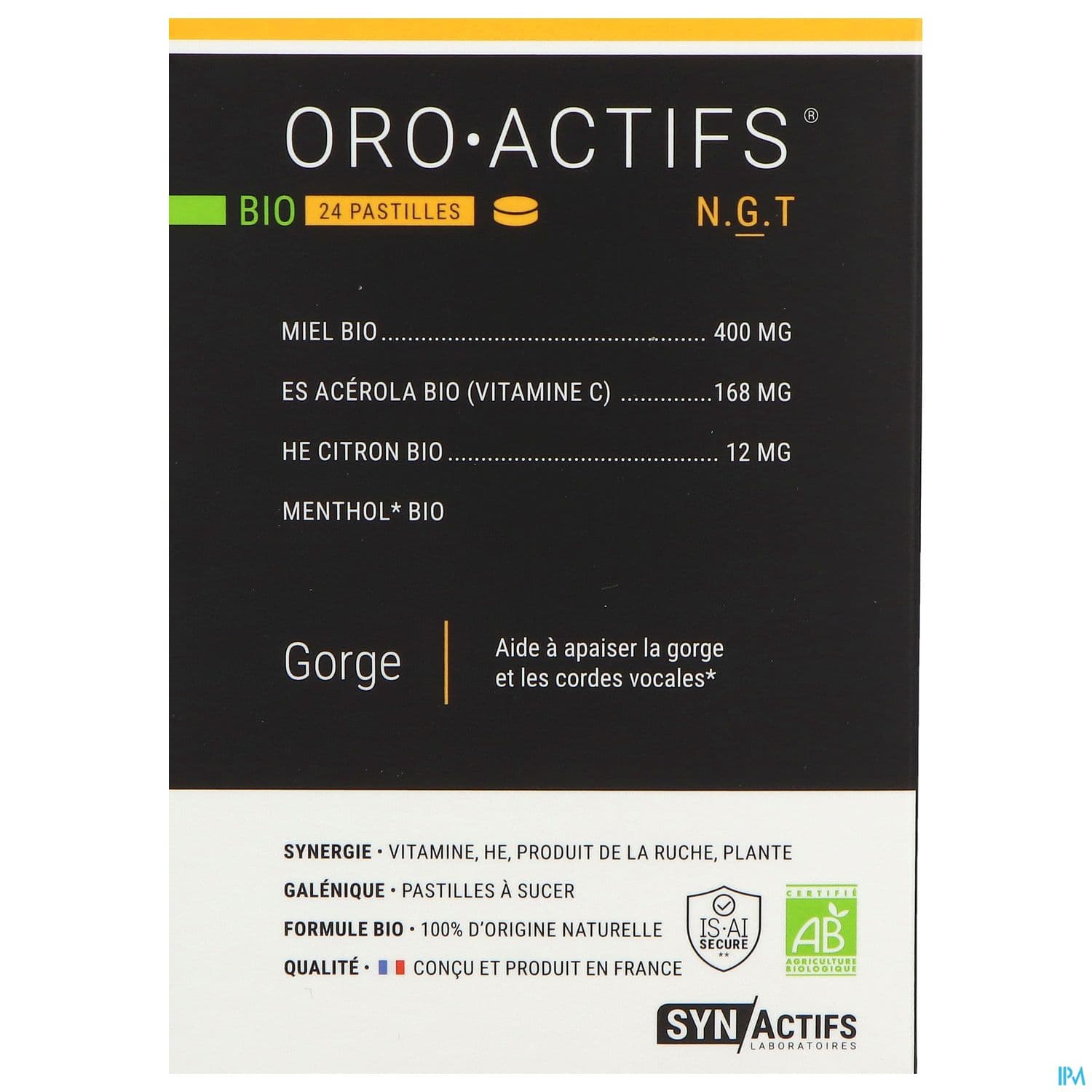 Synactifs Oro Actifs Pastille Bio 24