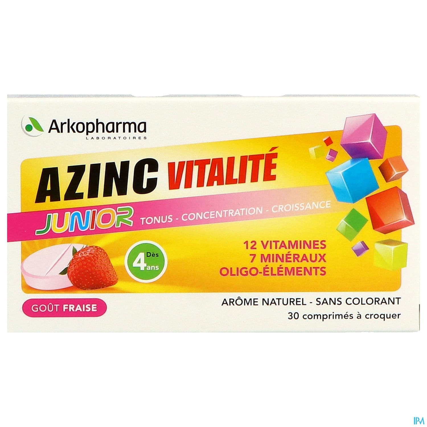 Arkopharma Azinc Vitalite Junior Comprime A Croquer Fraise 30