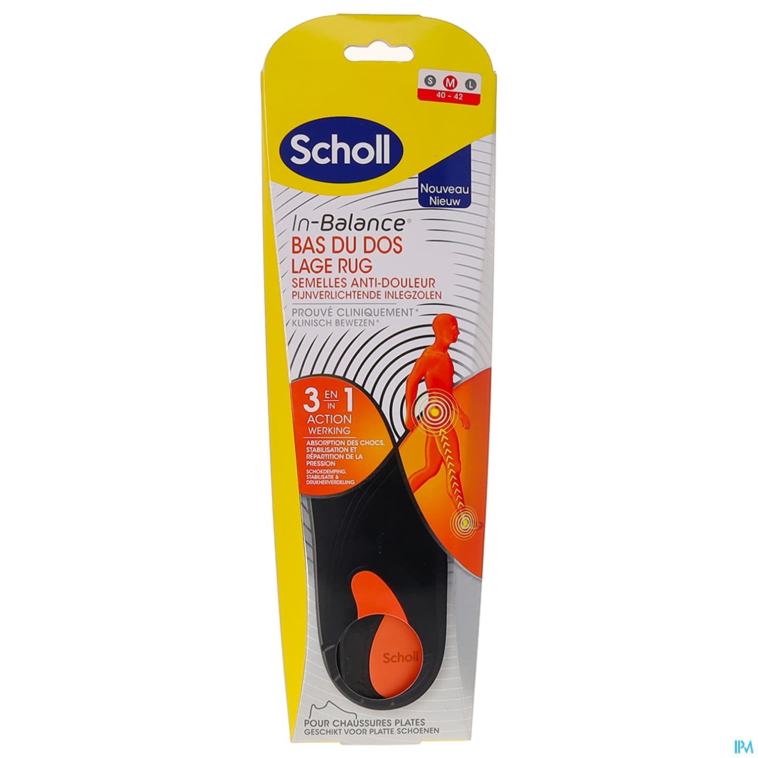SCHOLL SEMELLE A/DOUL BAS DOS T2