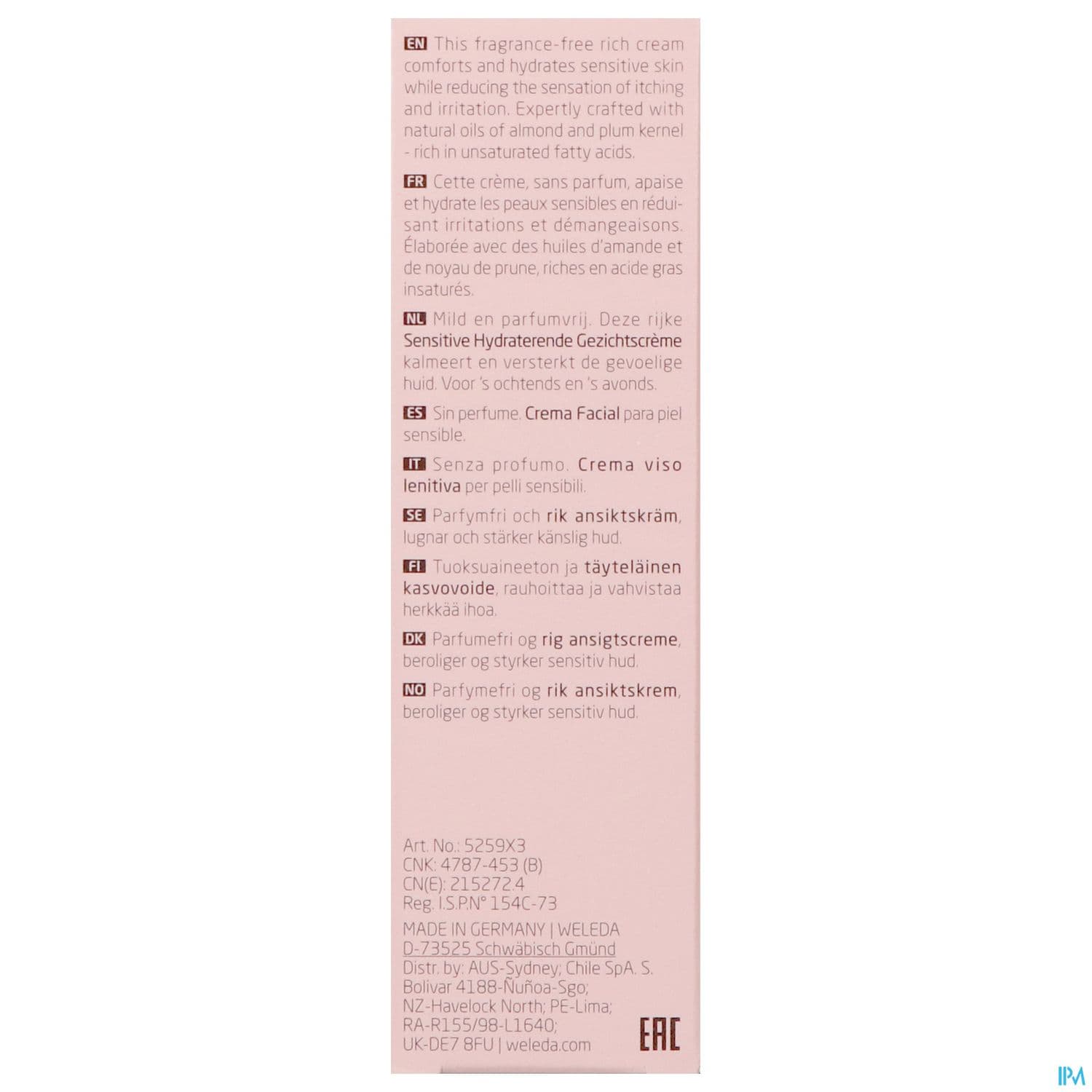 WELEDA AMANDE CR CONFORT 30ML