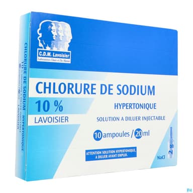 Lavoisier Sodium Chlorure 10% Solution Injectable 20ml 10