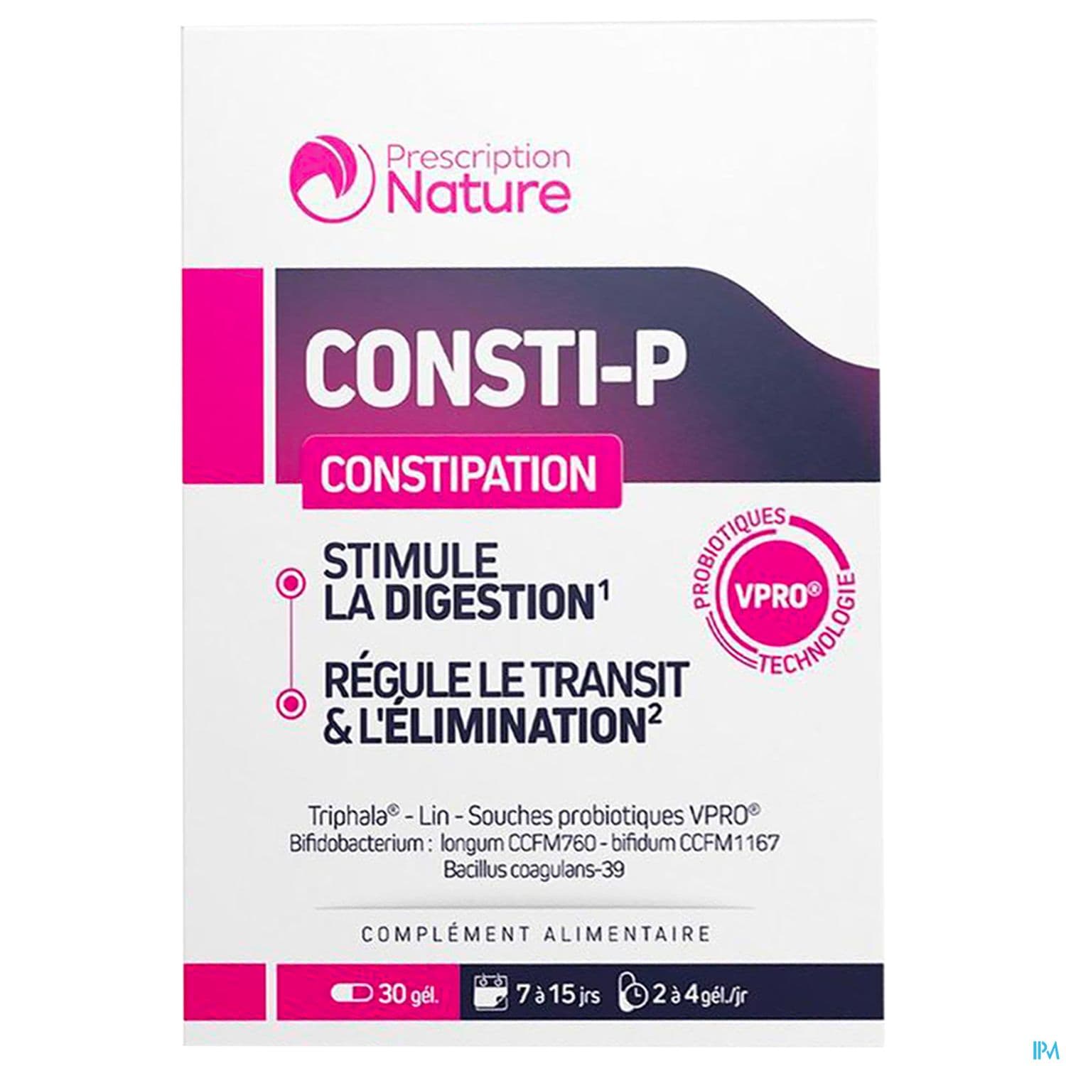 Prescription Nature Probiotiques Consti P Gelule 30
