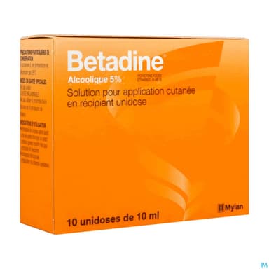 BETADINE ALCOOLIQUE 5% SOL 10ML 10