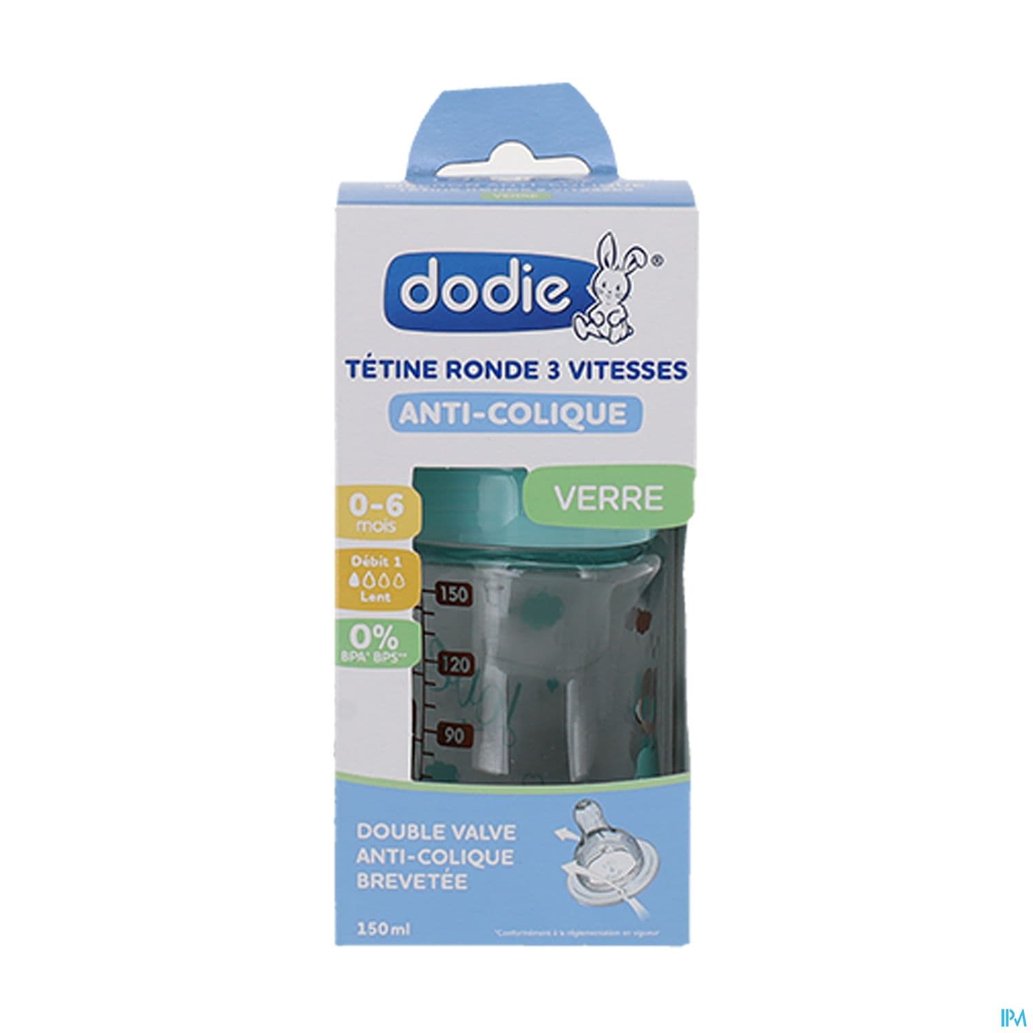 Dodie Initiation+ Biberon Anticolique Verre Oiseaux 0/6mois 150ml