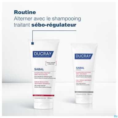 Ducray Sabal Argeal Shampooing Quotidien Sebo-absorbant Nouveau 200ml