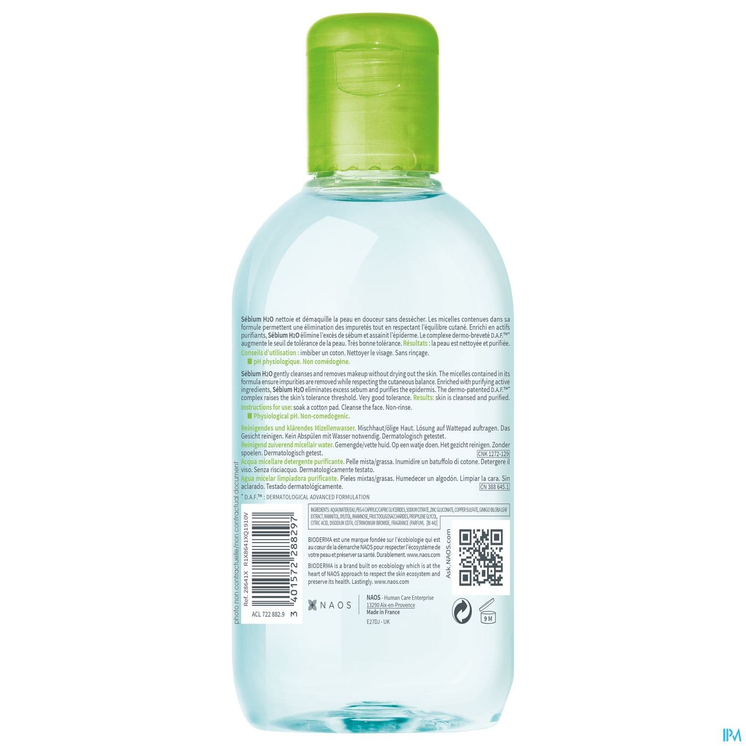 SEBIUM H2O SOL MICELL SS SAV NETT PG 250ML