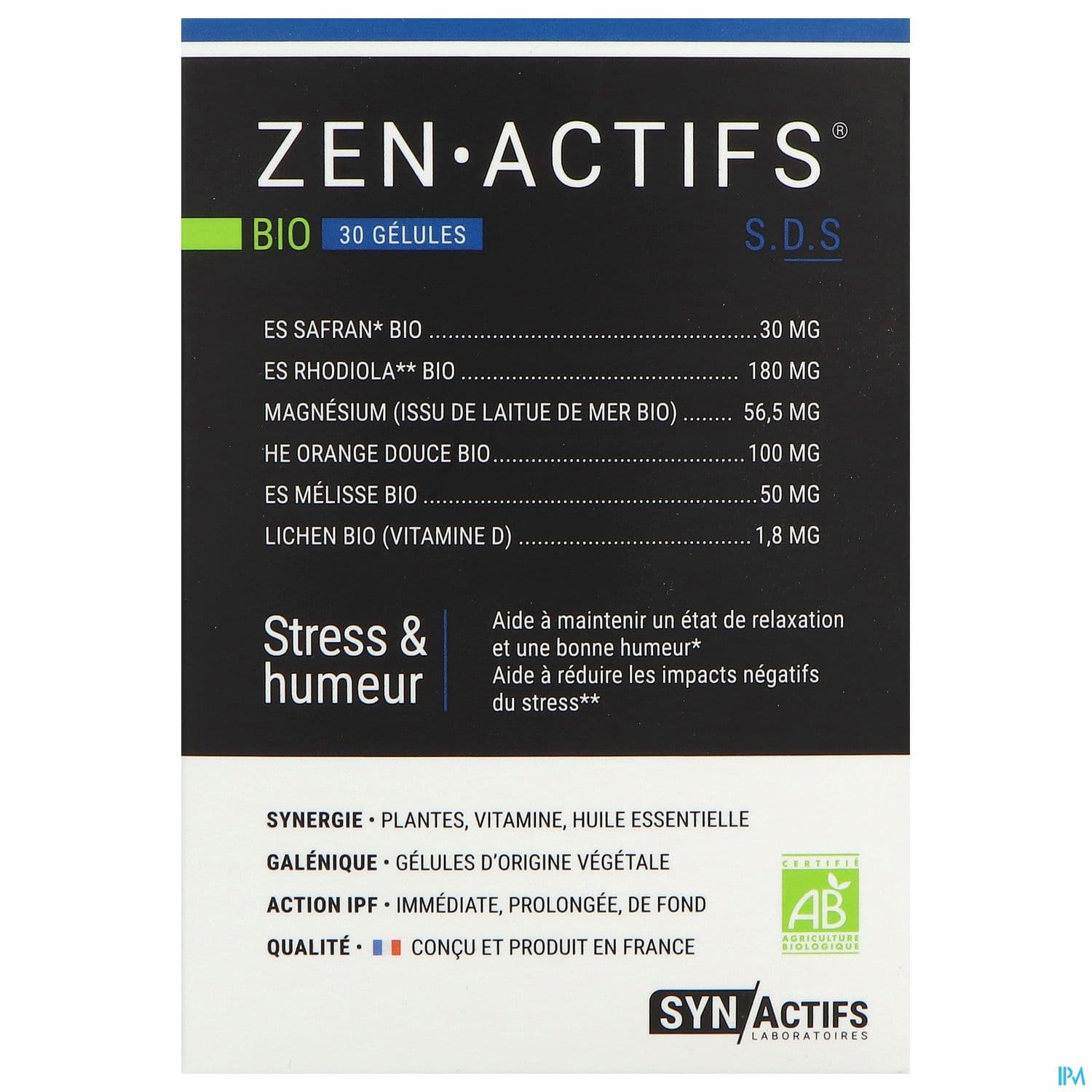 SYNACTIFS ZENACTIFS BIO GELUL 30