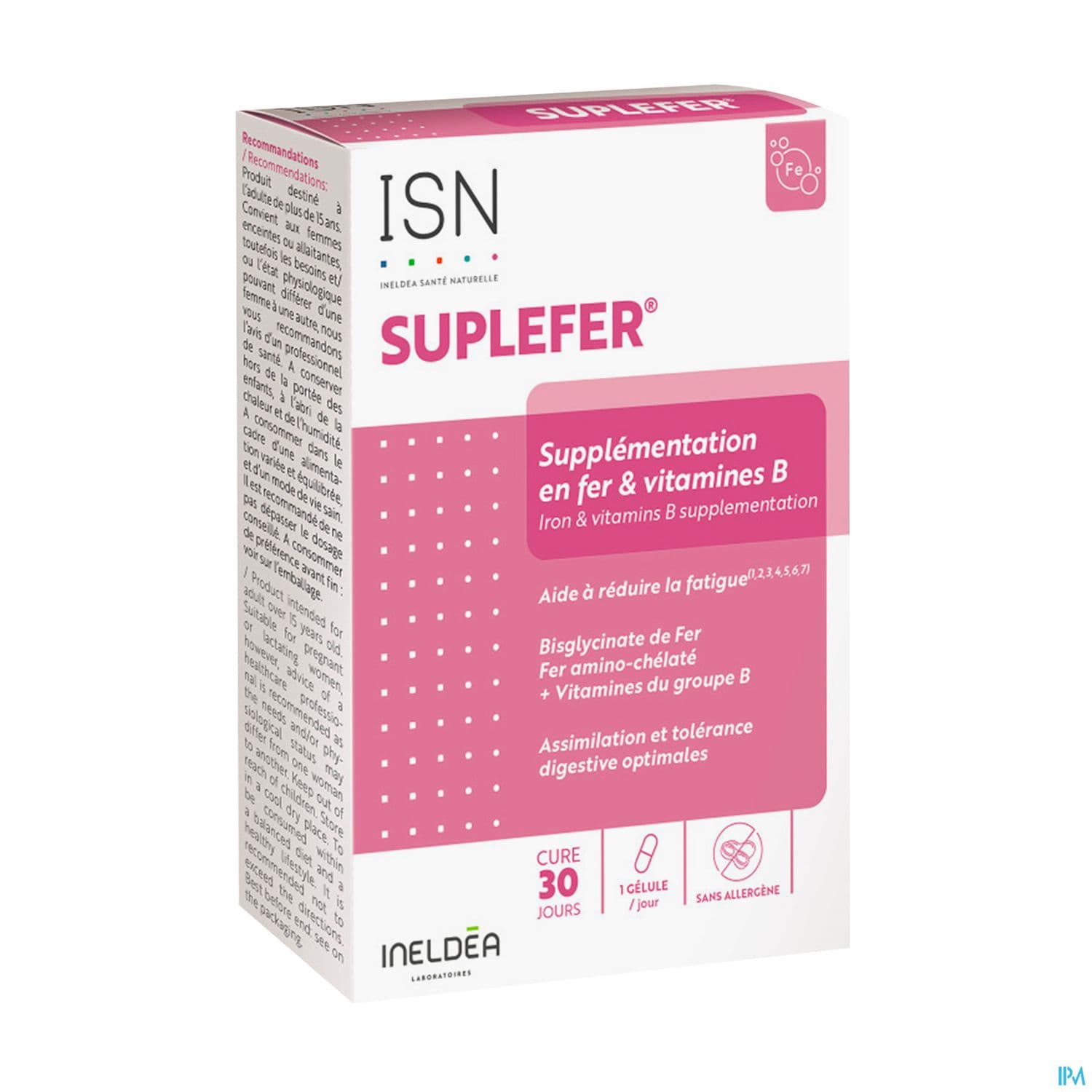 ISN SUPLEFER GELULE VEGET 30