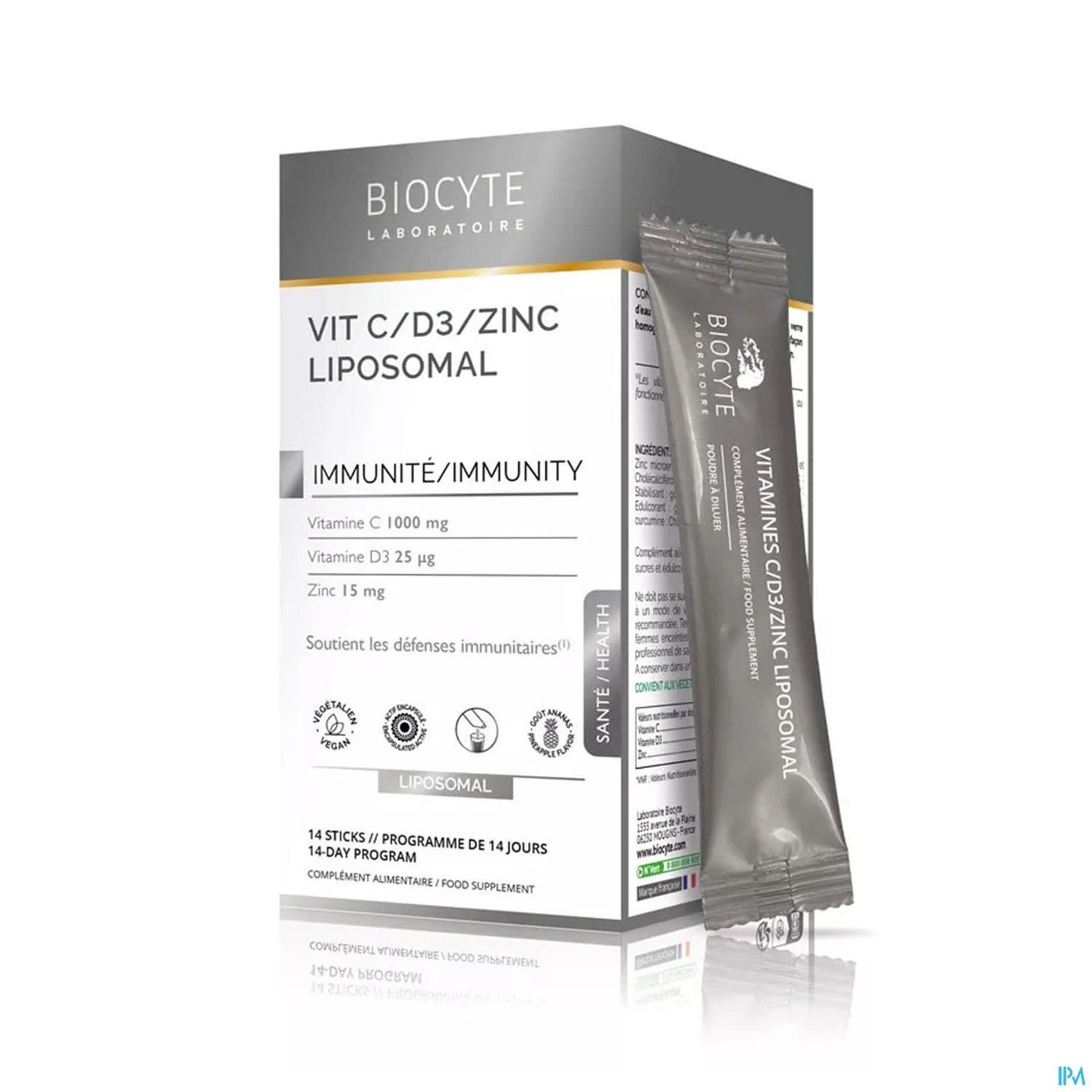 BIOCYTE VIT C/D3/ZN LIPOSO STICK14