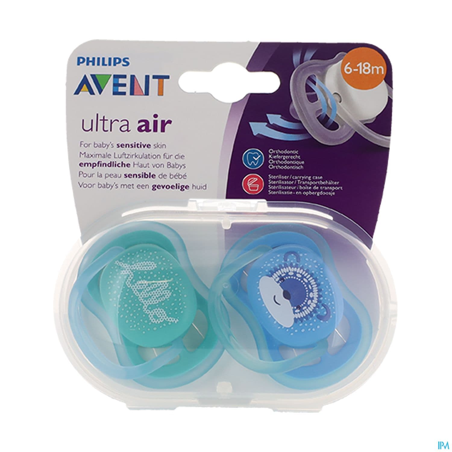 Avent Sucette Ultra Air Design Pour Bebe 6/18mois Scf342/23 X2