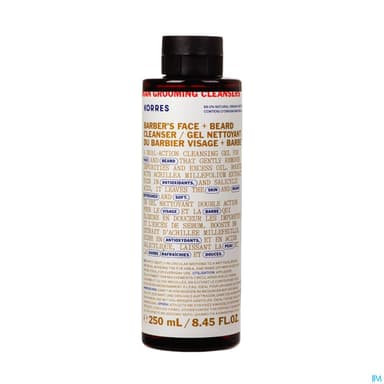Korres Homme Gel Nettoyant Visage Et Barbe 250ml