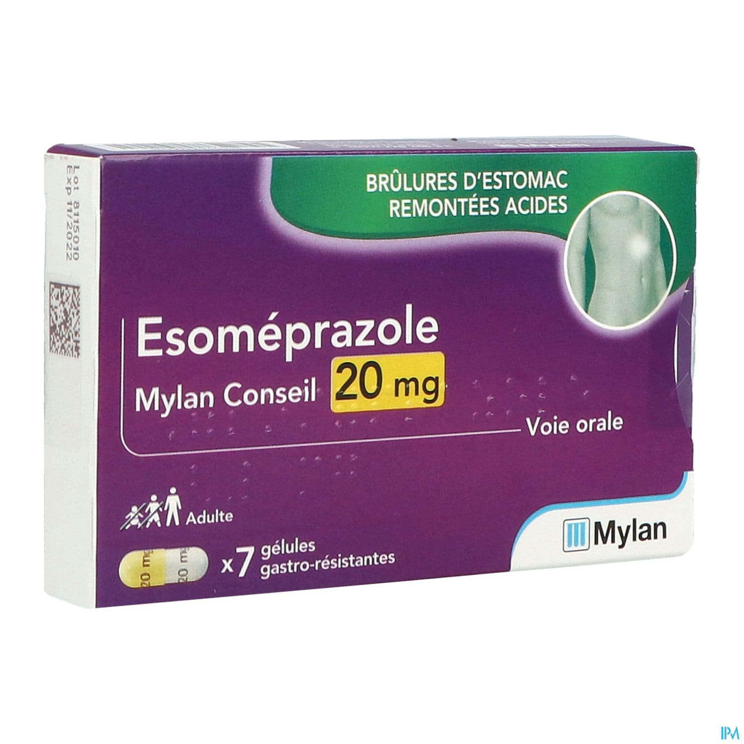 ESOMEPRAZOLE 20MG VTS CONS GEL 7