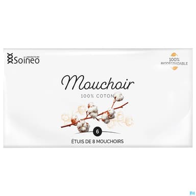 SOINEO MOUCHOIRS COTON PACK 6