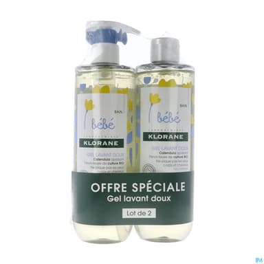 KLORANE BB GEL LAV DOUX 500MLX2